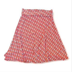 NWT Lularoe Multicolored Azure High- Low Knee  Lenght Skirt, Size XS